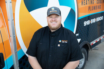 Quality Heating, Cooling, Plumbing & Electric has acquired Tulsa-based Frost Air Services, and owner Cody Frost, pictured, will stay on with Quality as a field service manager.