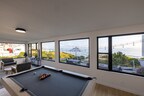 Beach House family game room with sweeping ocean views, post renovations.