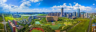 A panoramic view of green spaces in the Hefei National High-tech Industry Development Zone