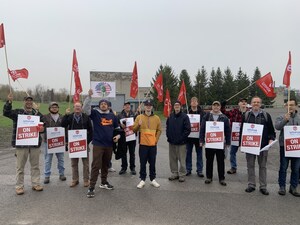 Unifor holds solidarity rally for Best Theratronics workers as strike hits 75 days