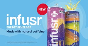 Enjoy a NEW bubbly pick-me-up with Tim Hortons Infusr™ energy beverages, made with natural caffeine and natural flavours and served in a ready-to-drink can
