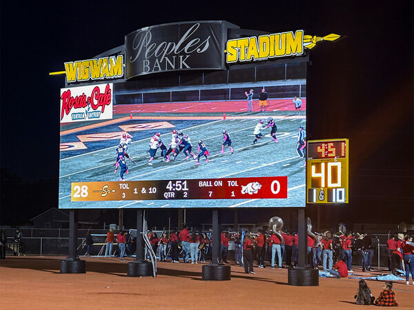 Watchfire Video Scoreboard at Wigwam Stadium in Seminole, TX