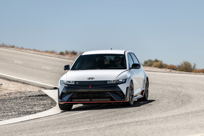 Hyundai IONIQ 5 N is photographed in California City, Calif., on Sep. 13, 2023.