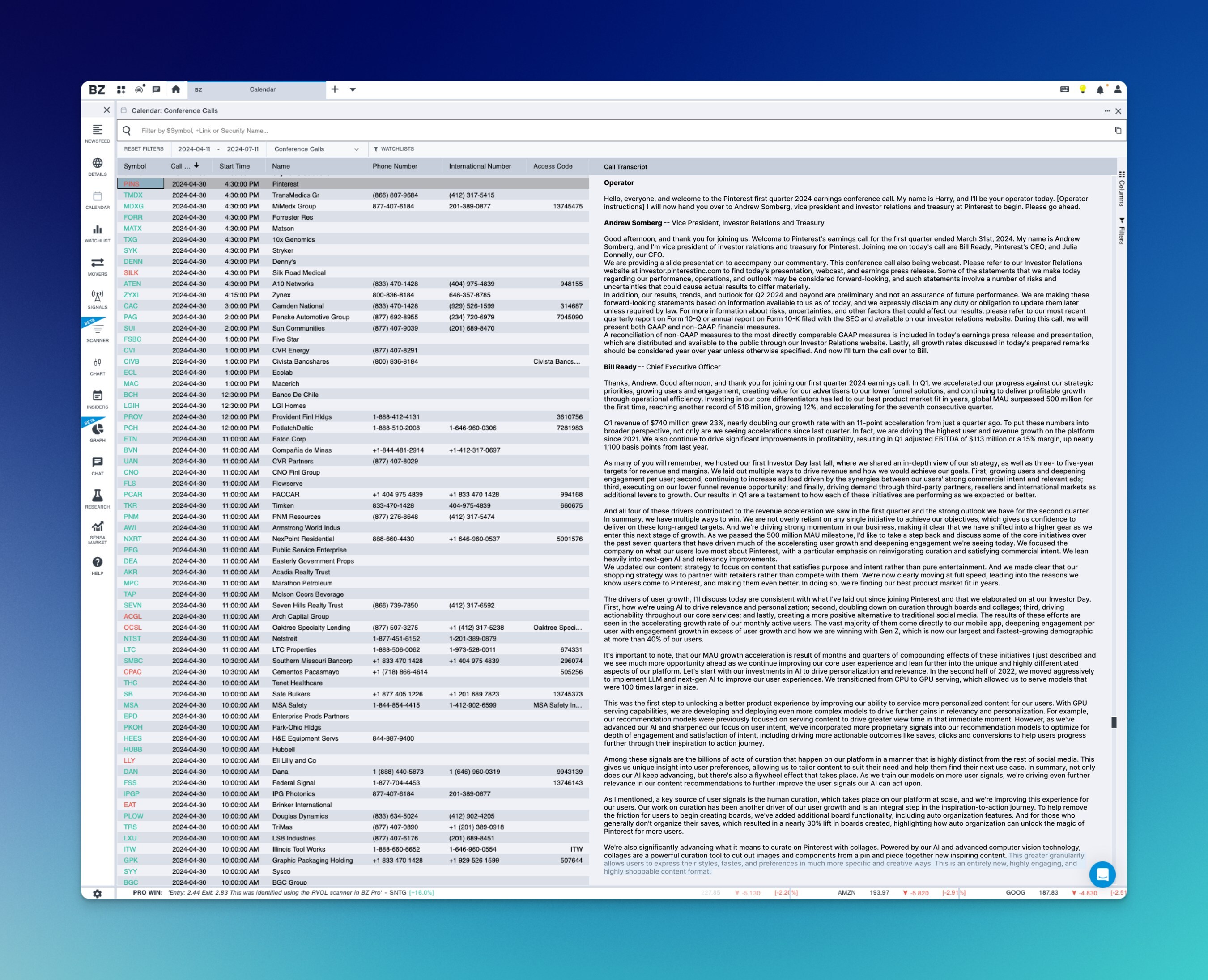 Benzinga Unveils A Live Conference Call Transcript API to Enhance Earnings Information Accessibility