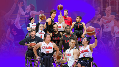 Canada’s wheelchair basketball teams nominated for Paris 2024 Paralympic Games. (CNW Group/Canadian Paralympic Committee (Sponsorships))