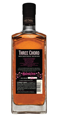 Halestorm and Three Chord Bourbon bottle back