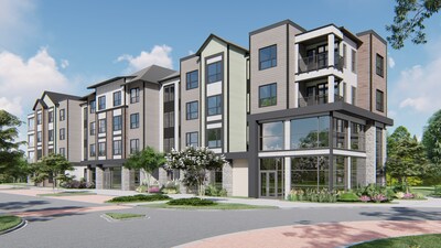 Greystar breaks ground on Elan Crown Point, which is part of the exciting Crown Village mixed-used development.