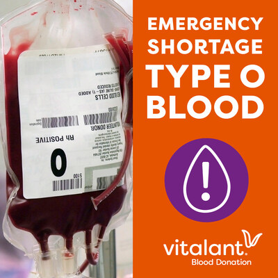 Vitalant, the community blood center for about 900 hospitals nationwide, is facing an emergency shortage of type O blood to help patients.