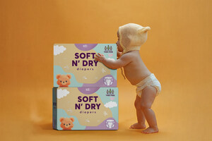 Soft N Dry Tree Free Diapers Now in European Markets