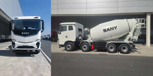 شاحنة الخلاط الكهربائي SANY 408P تجتاز معايير لائحة السلامة العامة المحدثة للاتحاد الأوروبي EU GSR