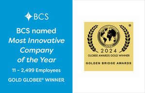 BCS Honored as "Most Innovative Company of the Year" in the 16th Annual Golden Bridge Awards®