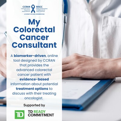 The Colorectal Cancer Resource & Action Network (CCRAN) is proud to announce that TD Bank Group (TD) has renewed its funding in support of CCRAN’s innovative My Colorectal Cancer Consultant program. (CNW Group/Colorectal Cancer Resource & Action Network (CCRAN))