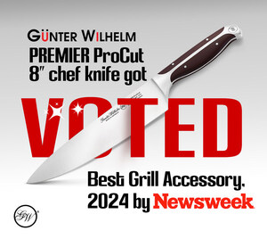 Celebrating Excellence: Gunter Wilhelm's PREMIER ProCut 8″ Chef Knife Recognized by Newsweek in the Best Grill Accessories for 2024