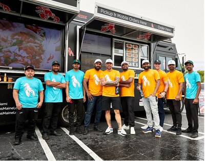 CML Co-Founder Sabin Lomac and Franchisee Yunus Shahul celebrate the relaunch of the Cousins Maine Lobster Miami Truck on June 15th, 2024 at Nobo Brewing Company at Boynton Beach, FL.