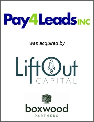 Boxwood announces the acquisition of Pay4Leads, Inc. (“the Company”), a premier marketing company, by Liftout Capital, an investment holding company investing in lower middle market founder owned services companies.