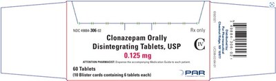 Incorrect Carton Label: Clonazepam Orally Disintegrating Tablets, USP 0.125 mg