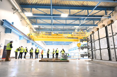 This view showcases the interior of Chrysalis, SHINE's large-scale, medical isotope facility. Upon its completion, Chrysalis will provide a sustainable, reliable source of Mo-99 for the U.S. and satisfy more than one-third of the world’s demand.