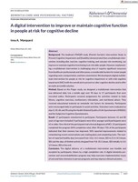 Pilot Study Published in Alzheimer's Association International Conference Journal