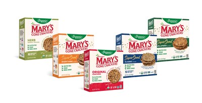 The new designs prominently showcase Mary’s Gone Crackers' commitment to organic, gluten-free and plant-based ingredients, ensuring that these key attributes are clearly communicated to consumers. With eye-catching designs and enhanced visibility of product benefits, the packaging now emphasizes the brand's dedication to quality and transparency.