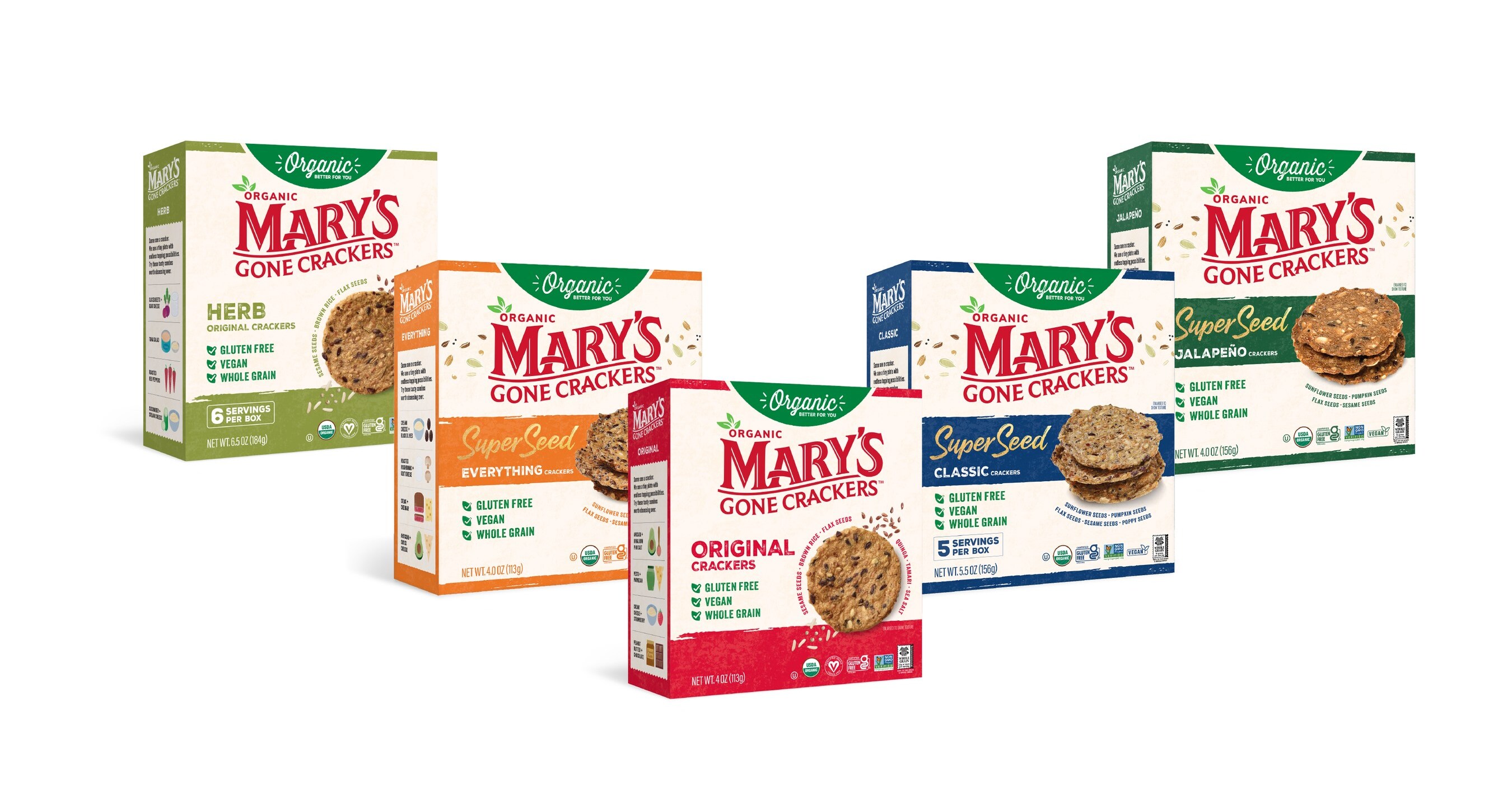 Mary's Gone Crackers Unveils New Packaging to Highlight Leading Organic and  Gluten-Free Status