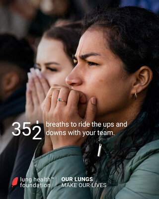 Our Lungs Make Our Lives: 352 breaths to cheer your favourite sports team. (CNW Group/Lung Health Foundation)