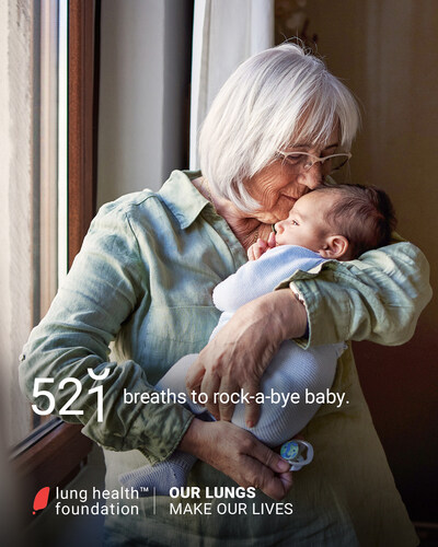 Our Lungs Make Our Lives: 521 breaths to rock-a-bye baby. (CNW Group/Lung Health Foundation)