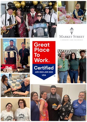 Market Street Memory Care Residence Viera celebrates seven consecutive years as a certified Great Place to Work under the operation of Watercrest Senior Living. Market Street Viera is an award-winning memory care community located in Melbourne, Fla.