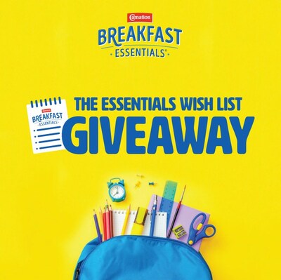 If you’re a teacher for pre-school through 12th grade, the Carnation Breakfast Essentials® brand invites you to submit your classroom’s Essentials Wish List curated from Amazon® or Walmart.com at www.essentialswishlist.com for the opportunity to have your list fulfilled to help meet the needs in your classroom. The Carnation Breakfast Essentials® brand is fulfilling $25,000 worth of wish lists (up to $250 per classroom).