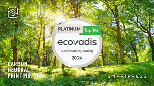 Smartpress Cements Sustainable Status with EcoVadis Platinum Rating