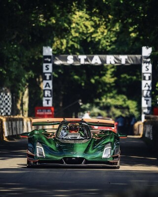 The Czinger 21C breaks the production car record at the 2024 Goodwood Festival of Speed, driven by Chris Ward. Photo credit Fred Atkins