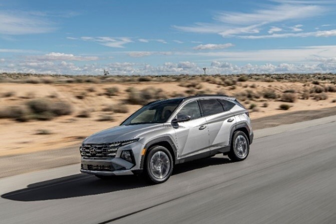 The 2025 Tucson SUV[2] is photographed in California City, Calif., on Feb. 22, 2024.