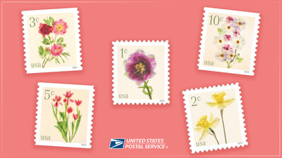 Low Denomination Flowers Stamps - United States Postal Service
