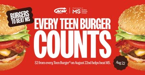 A&W Canada Rallies Support for MS Canada on August 22 with 16th Annual Burgers to Beat MS Day