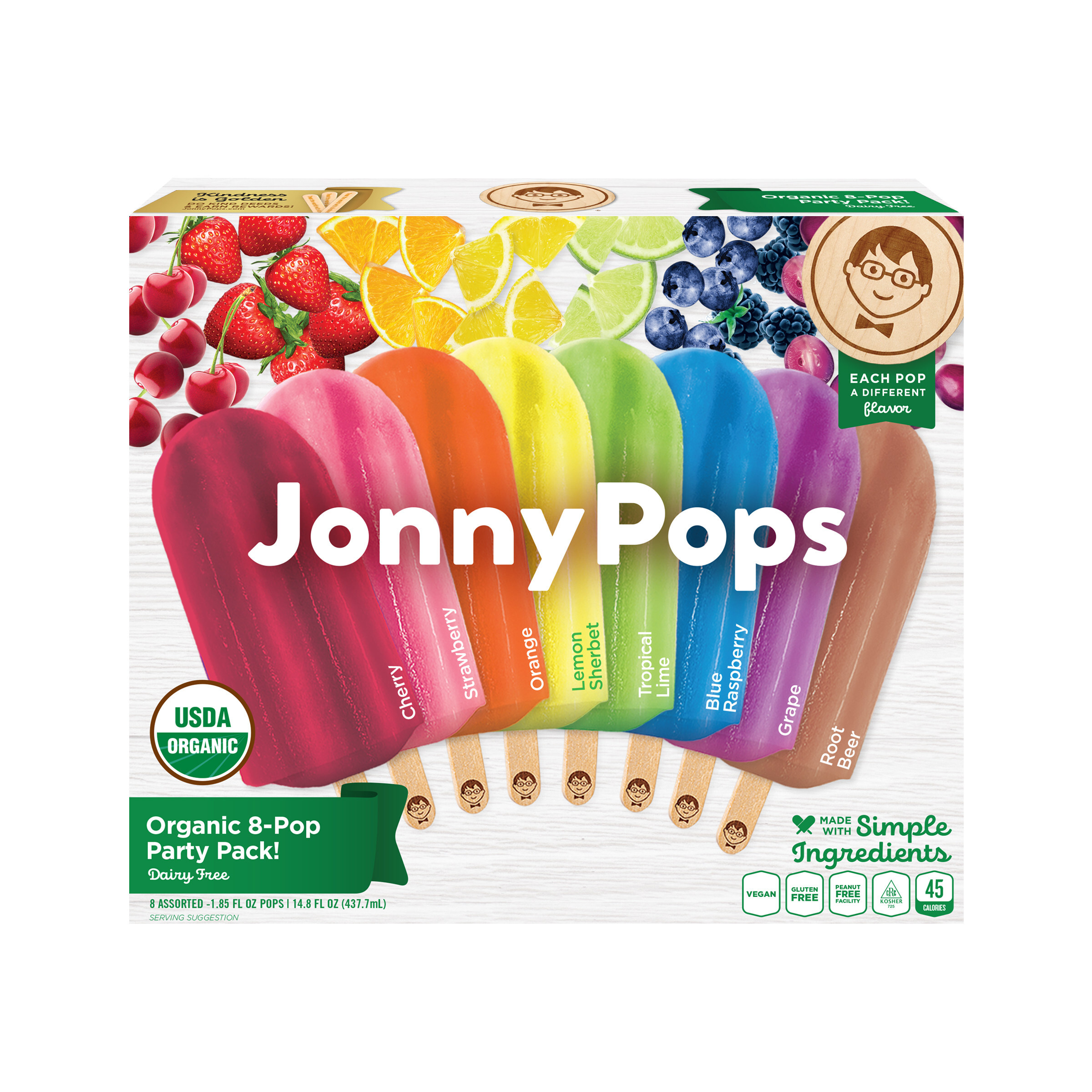 JonnyPops Delights Fans with New Organic 8-Pop Party Pack... 8 Flavors in One Box!