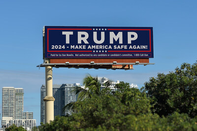 Dan Newlin's Trump 2024 Billboard in Miami, FL