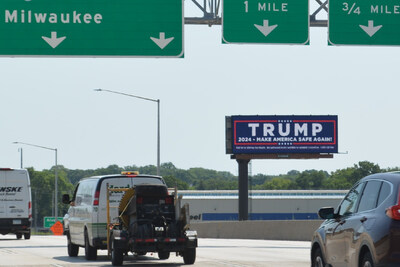 Dan Newlin's Trump 2024 Billboard in Milwaukee, WI
