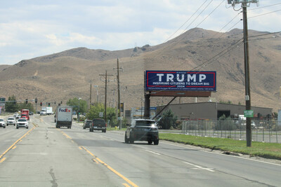 Dan Newlin's Trump 2024 Billboard in Reno, NV