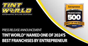 Tint World® named one of 2024's Best of the Best Franchises by Entreprenuer