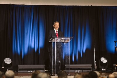 First Baptist Dallas Senior Pastor Dr. Robert Jeffress on Sunday morning announced plans to rebuild after a fire destroyed the church's Historic Sanctuary on Friday.