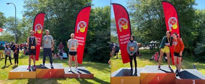 The Gold, Silver and Bronze medallists at the FIREFIT Championship were rewarded for their efforts in extraordinary individual events. (CNW Group/Association des pompiers de Montréal)