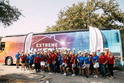 Taylor Morrison team members filming the pilot episode of ABC's 'Extreme Makeover: Home Edition' in Hutto, TX.