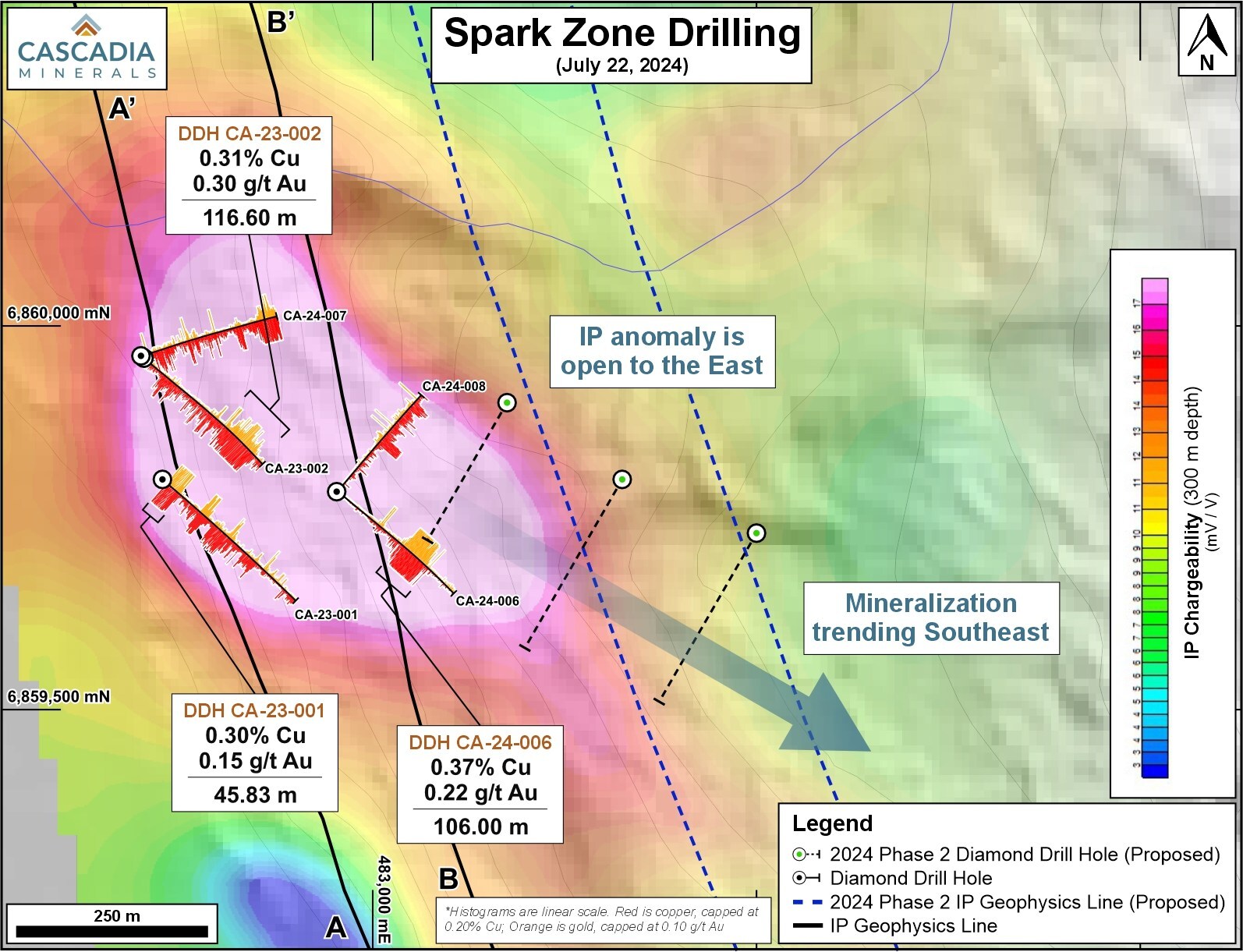 Spark Zone Plan Map (CNW Group/Cascadia Minerals Ltd.)