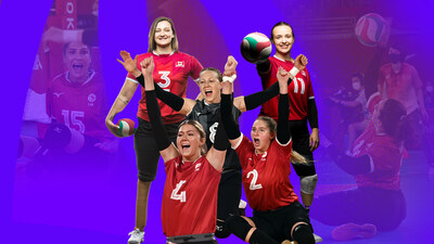 Nomination de l’équipe canadienne féminine de volleyball assis pour les Jeux paralympiques Paris 2024. (Groupe CNW/Canadian Paralympic Committee (Sponsorships))