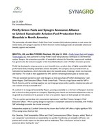 Firefly Green Fuels and Synagro Announce Alliance 
to Unlock Sustainable Aviation Fuel Production from 
Biosolids in North America