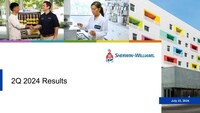 The Sherwin-Williams Company Reports 2024 Second Quarter Financial Results.