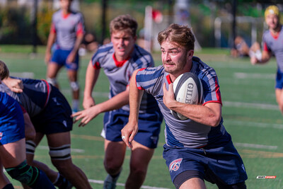 Players of the ÉTS men's rugby team, Les Piranhas. Photo : Siuxy Sports (CNW Group/École de technologie supérieure)