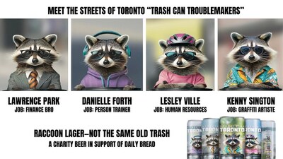 Raccoon Lager is inspired by iconic Toronto neighbourhoods. (CNW Group/Streets of Toronto)
