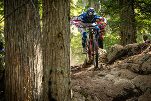 Monster Energy's Luca Shaw Takes Third Place at Crankworx Whistler Downhill Mountain Bike Event in Canada