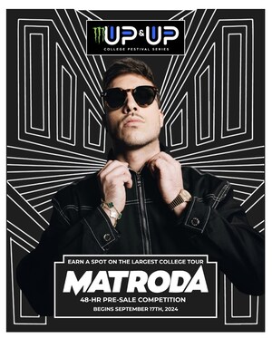 Monster Energy Up & Up Festival Announces Matroda as the Fall 2024 Headliner for Crowdfunded College Tour