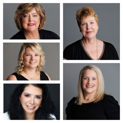 Women in HVACR's new executive board includes, clockwise from top left, Immediate Past President Marcia Christiansen, President Lori Tschohl, Vice President Kristin Gallup, Treasurer Sarah Hammond and Secretary Tanya Steindl.
